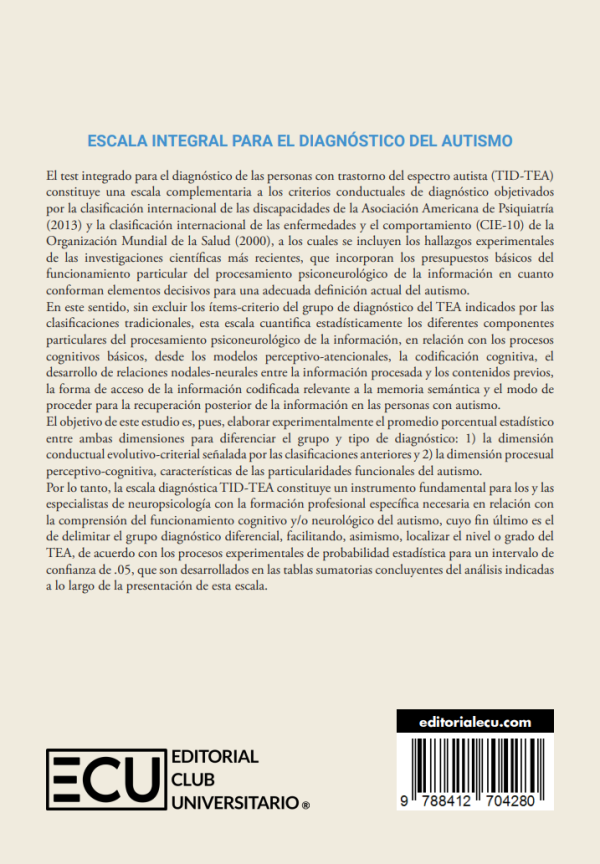 Test integrado para el diagnóstico del trastorno del espectro autista Tid-Tea - Imagen 2