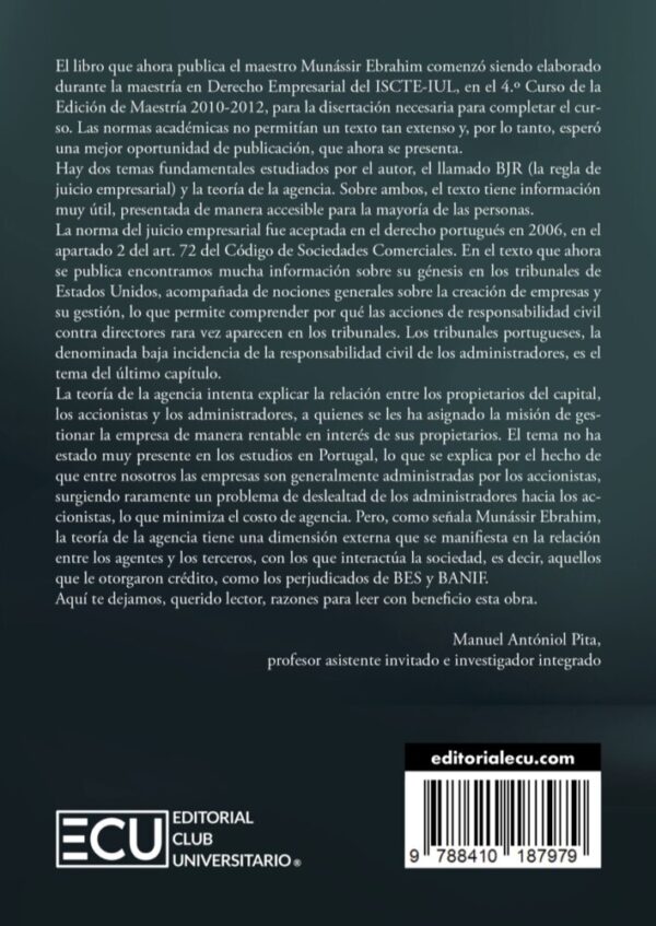 La regla del juicio empresarial y el gobierno corporativo: una visión personal de la interdisciplinariedad cotejada entre las ciencias económicas y de gestión en el derecho corporativo portugués y las reflexiones de las decisiones de los administradores - Imagen 2